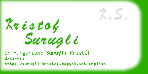 kristof surugli business card
