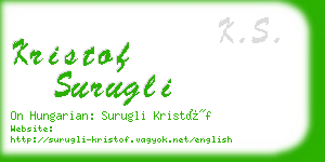 kristof surugli business card